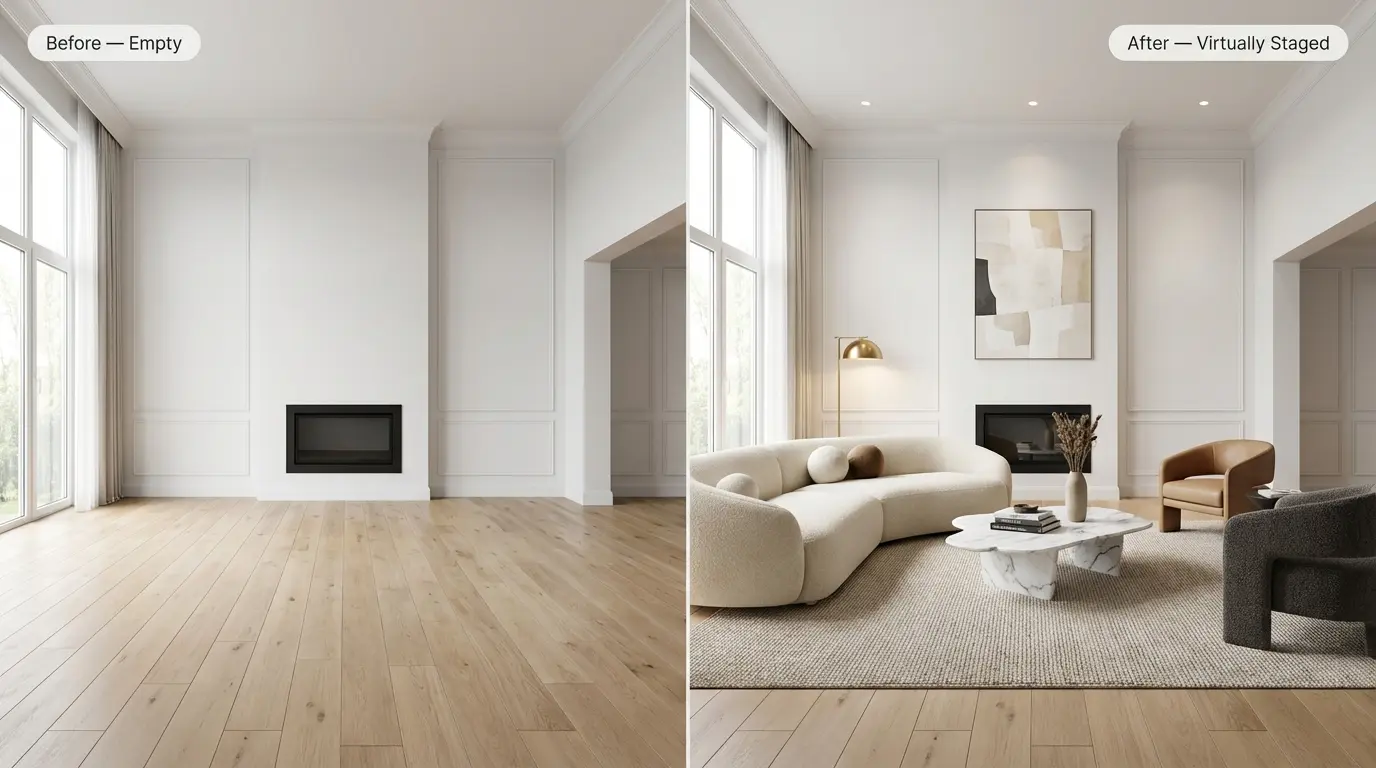 AI upgrades/edits: Virtual Staging